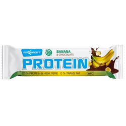 Baton Proteic 25% Proteine cu Banane si Ciocolata fara Gluten 50g MAXSPORT