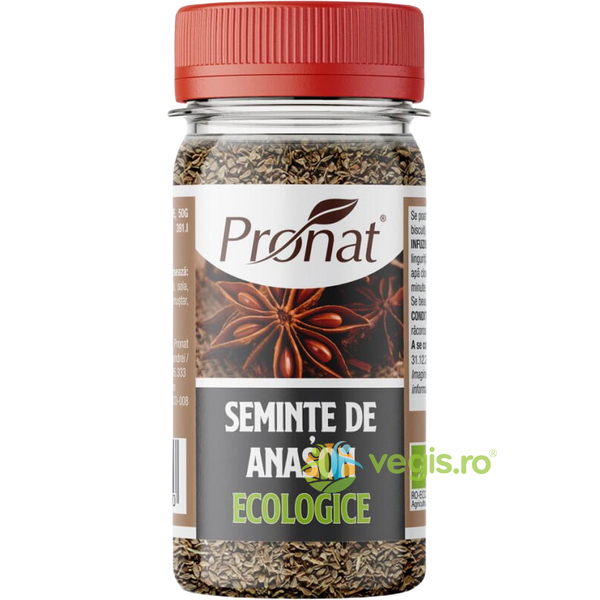 Seminte de Anason Ecologic/Bio 50g, PRONAT, Condimente, 1, Vegis.ro