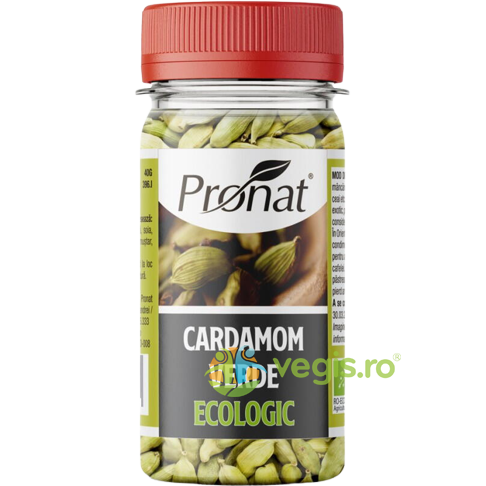 Cardamom Verde Intreg Ecologic/Bio 40g, PRONAT, Condimente, 1, Vegis.ro