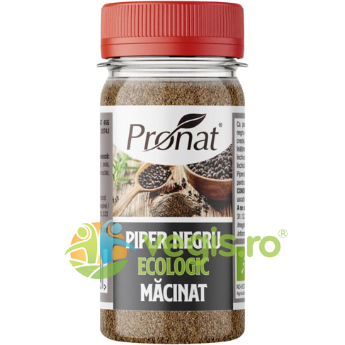 Piper Negru Macinat Ecologic/Bio 45g 45g Condimente