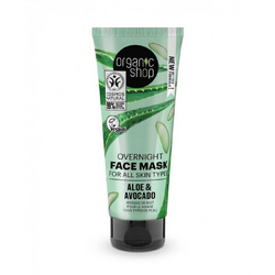 Masca Faciala de Noapte pentru Toate Tipurile de Ten cu Aloe si Avocado 75ml ORGANIC SHOP