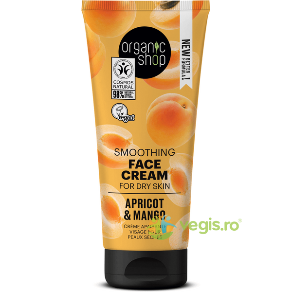Crema Calmanta pentru Ten Uscat Apricot Mango 50ml, ORGANIC SHOP, Cosmetice ten, 1, Vegis.ro