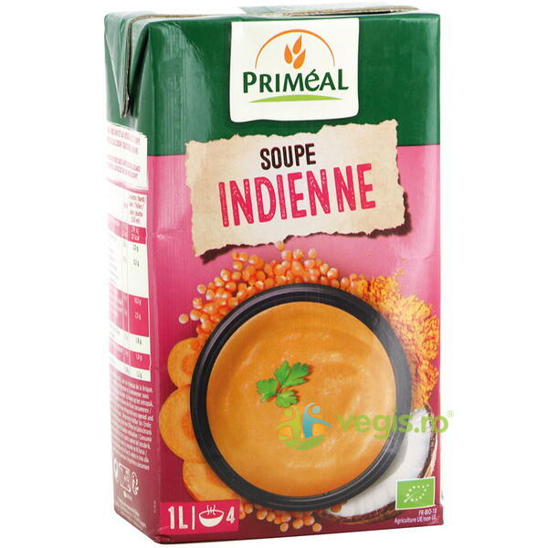 Supa Crema in Stil Indian Ecologica/Bio 1L, PRIMEAL, Alimente BIO/ECO, 1, Vegis.ro