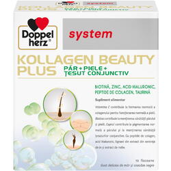 Kollagen (Colagen) Beauty Plus pentru Par si Piele cu Biotina si Acid Hialuronic 10dz DOPPEL HERZ