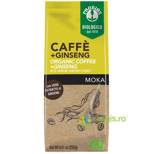 Cafea cu Ginseng Ecologica/Bio 250g, PROBIOS, Cafea, 1, Vegis.ro