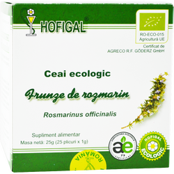 Ceai de Rozmarin Frunze Ecologic/Bio 25dz HOFIGAL