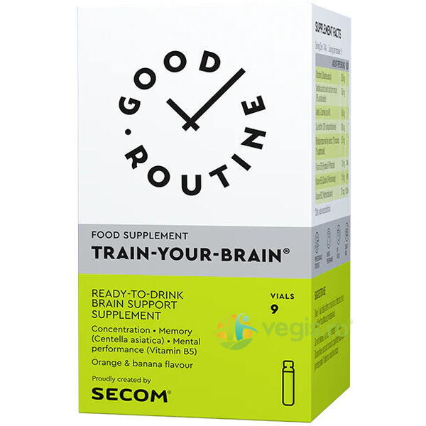 Train Your Brain 9 fiole buvabile Secom,, GOOD ROUTINE, Fiole, 2, Vegis.ro