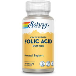 Folic Acid 30cps vegetale Secom, SOLARAY
