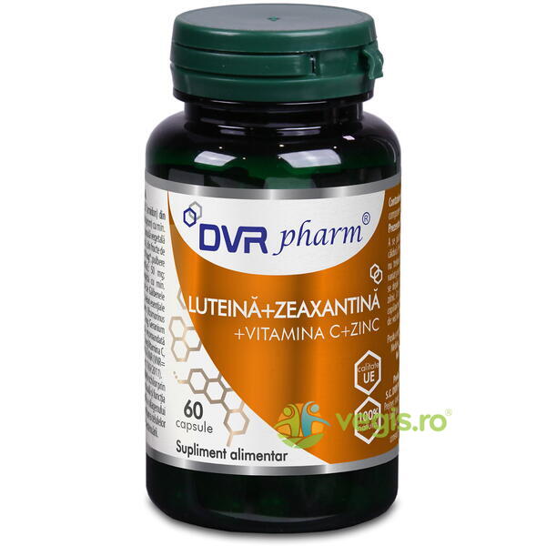 Luteina + Zeaxantina + Vitamina C + Zinc 60cps, DVR PHARM, Capsule, Comprimate, 1, Vegis.ro