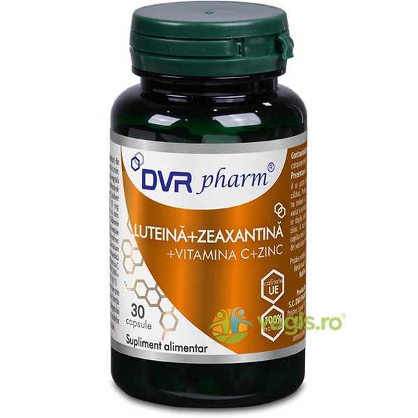 Luteina + Zeaxantina + Vitamina C + Zinc 30cps, DVR PHARM, Capsule, Comprimate, 1, Vegis.ro