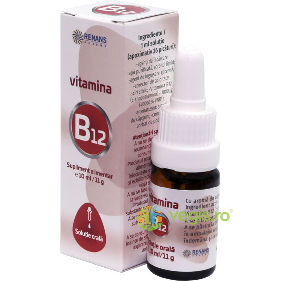 Vitamina B12 10ml, RENANS PHARMA, Vitamina B12, 1, Vegis.ro