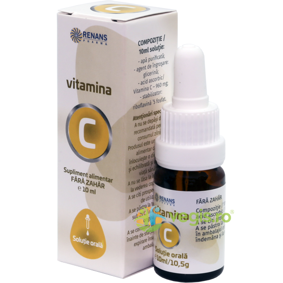 Vitamina C fara Zahar 10ml, RENANS PHARMA, Vitamina C, 1, Vegis.ro