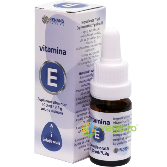 Vitamina E 10ml, RENANS PHARMA, Suplimente Lichide, 1, Vegis.ro