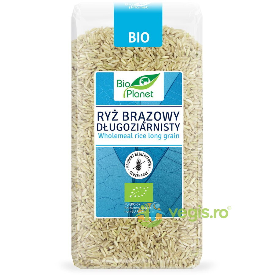 Orez Integral cu Bob Lung fara Gluten Ecologic/Bio 500g