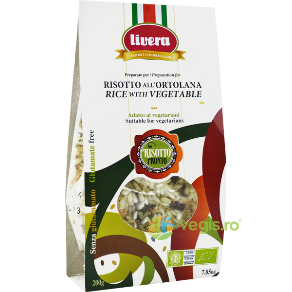 Orez Risotto cu Legume fara Gluten Ecologic/Bio 200g, LIVERA, Cereale boabe, 1, Vegis.ro
