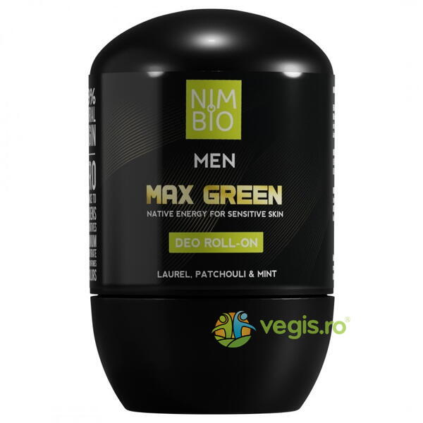 Deodorant Natural pentru Barbati Max Green 50ml, NIMBIO, Deodorante naturale, 3, Vegis.ro