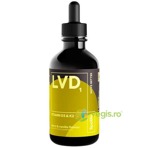 LVD1 - Vitamina D3 si Vitamina K2 Lipozomala 60ml, LIPOLIFE, Suplimente Lichide, 1, Vegis.ro