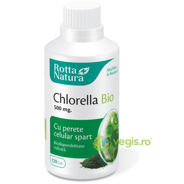 Chlorella 500mg Ecologica/Bio 120cpr, ROTTA NATURA, Remedii Capsule, Comprimate, 1, Vegis.ro