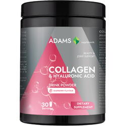 Collagen si Acid Hialuronic Pulbere Instant cu Aroma de Zmeura   600g ADAMS VISION