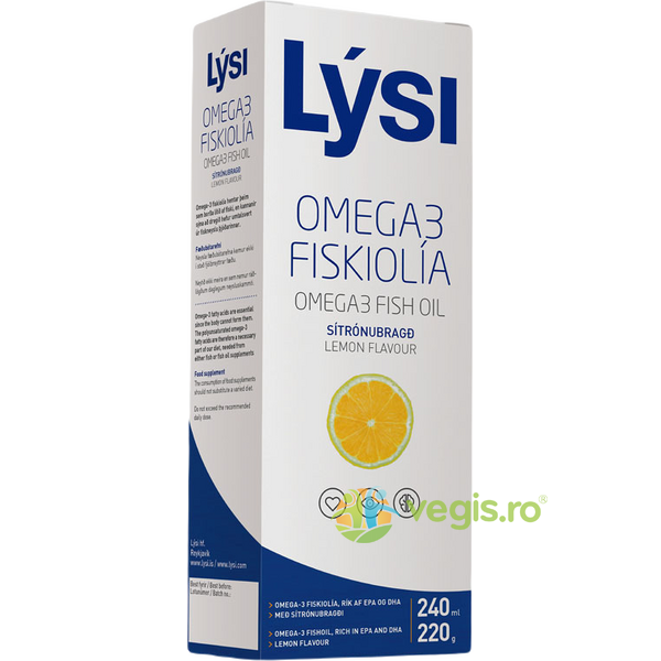 Omega 3 cu Aroma de Lamaie 240ml, LYSI, Uleiuri Naturale, 1, Vegis.ro