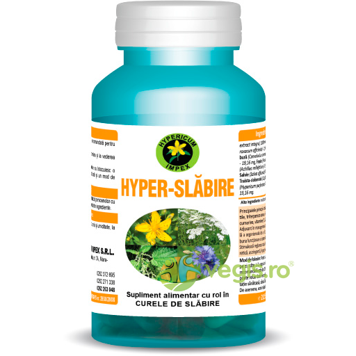 Hyper Slabire 60cps, HYPERICUM, Remedii Capsule, Comprimate, 1, Vegis.ro