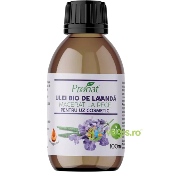 Ulei de Lavanda Macerat la Rece pentru Uz Cosmetic Ecologic/Bio 100ml, PRONAT, Cosmetice Par, 1, Vegis.ro