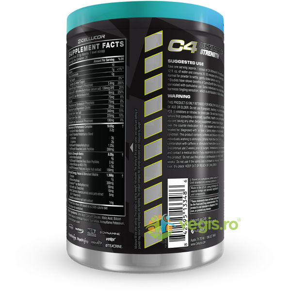 Cellucor C4 Ultimate Strenght Pre-Workout - Formula Avansata pentru Forta cu Aroma de Frozen Bombsicle 550g, NUTRABOLT, Nutritie sportiva, 2, Vegis.ro