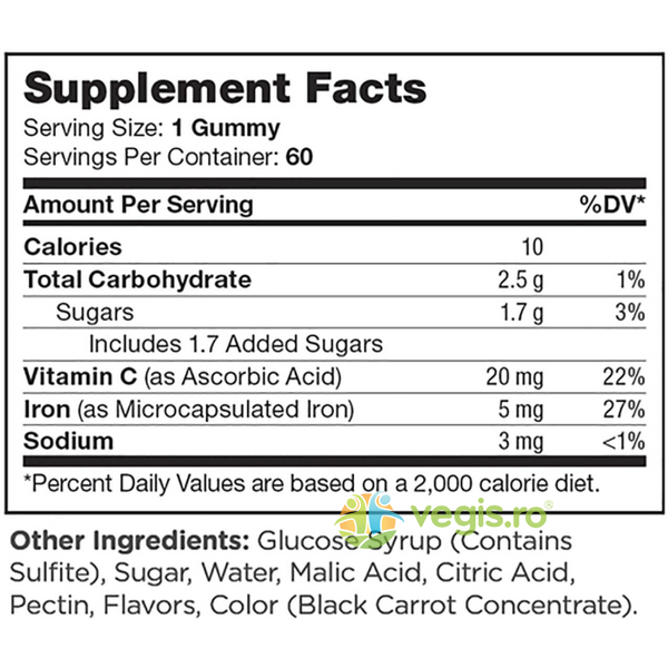 Formula cu Fier Chapter One 60 jeleuri, ADVANCED NUTRITION BY ZAHLER, Capsule, Comprimate, 5, Vegis.ro