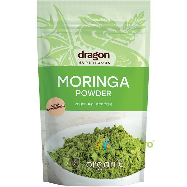 Pudra de Moringa fara Gluten Ecologica/Bio 200g, DRAGON SUPERFOODS, Pulberi & Pudre, 1, Vegis.ro
