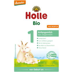 HOLLE, Lapte Praf de Capra pentru Sugari de la Nastere Formula 1 Ecologic/Bio 400g, Vegis.ro