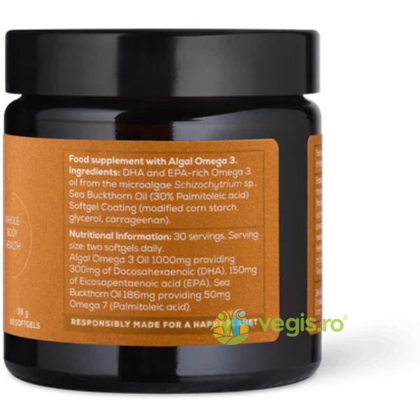 True Omega+ (Omega-3, Omega-7) 60cps moi, ANCIENT AND BRAVE, Capsule, Comprimate, 4, Vegis.ro