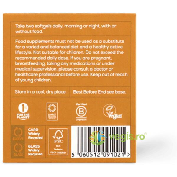 True Omega+ (Omega-3, Omega-7) 60cps moi, ANCIENT AND BRAVE, Capsule, Comprimate, 4, Vegis.ro