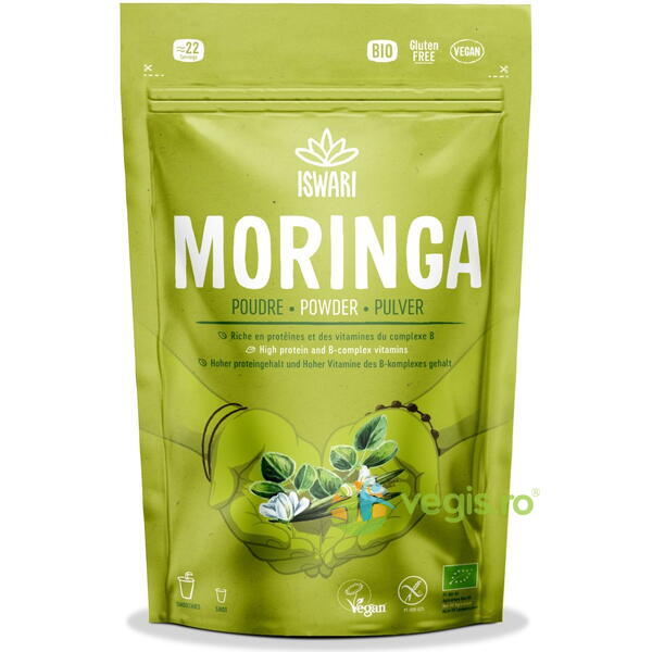 Moringa Pulbere fara Gluten Ecologic/Bio 125g, ISWARI, Pulberi & Pudre, 2, Vegis.ro