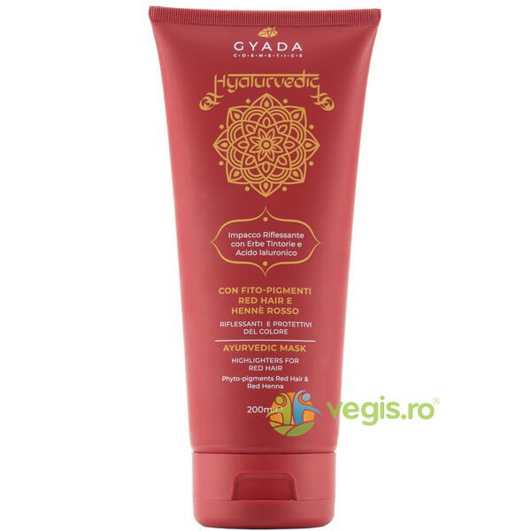 Masca de Par Revitalizanta pentru Par Roscat cu Acid Hialuronic si Manjistha 200ml, GYADA COSMETICS, Cosmetice Par, 2, Vegis.ro