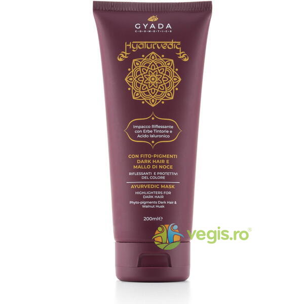 Masca de Par Revitalizanta pentru Par Saten cu Acid Hialuronic si Coji de Nuca 200ml, GYADA COSMETICS, Cosmetice Par, 2, Vegis.ro