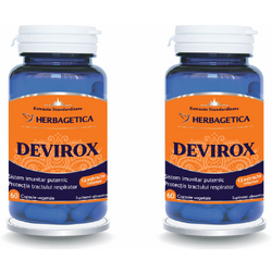 Pachet Devirox (Antiviral) 60cps+60cps (50% reducere la al doilea produs) HERBAGETICA