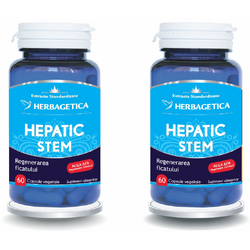 Pachet Hepatic Stem 60cps+60cps (50% reducere la al doilea produs) HERBAGETICA
