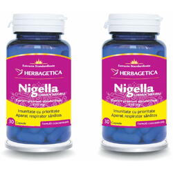 Pachet Nigella (Chimen Negru) 30cps+30cps (50% reducere la al doilea produs) HERBAGETICA