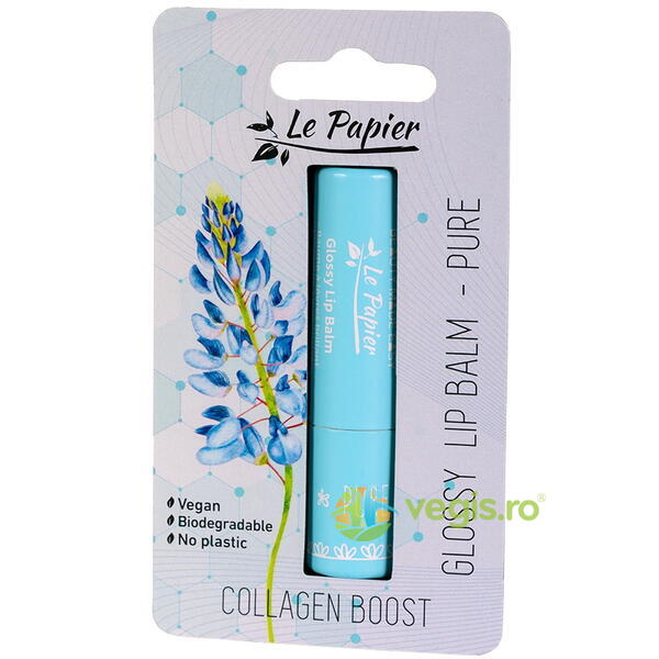 Balsam de Buze Lucios cu Colagen Pure 1buc, BEAUTY MADE EASY, Machiaje naturale, 3, Vegis.ro