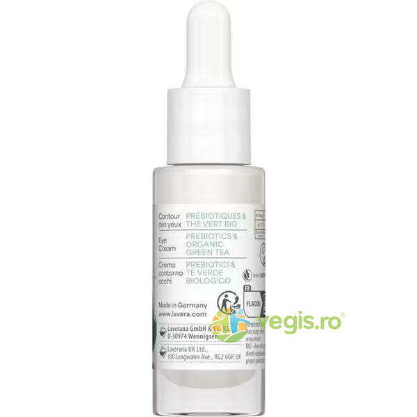 Crema de Ochi Unisex Anti-Cearcan cu Prebiotice fara Parfum Barrier Balance 15ml, LAVERA, Cosmetice Ochi, 4, Vegis.ro