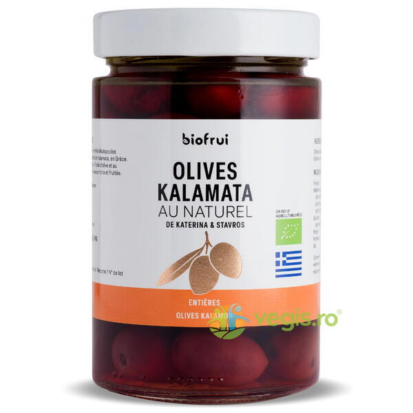Masline Intregi in Saramura Selectie Kalamon Ecologice/Bio 200g, BIOFRUISEC, Alimente BIO/ECO, 3, Vegis.ro