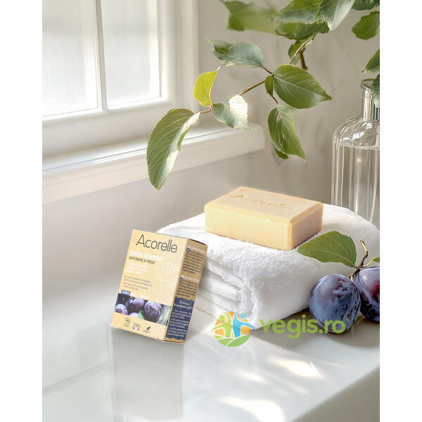 Sapun Exfoliant cu Pudra din Samburi de Prune si Unt de Shea Bio 100g, ACORELLE, Sapunuri, Gel dus, 5, Vegis.ro