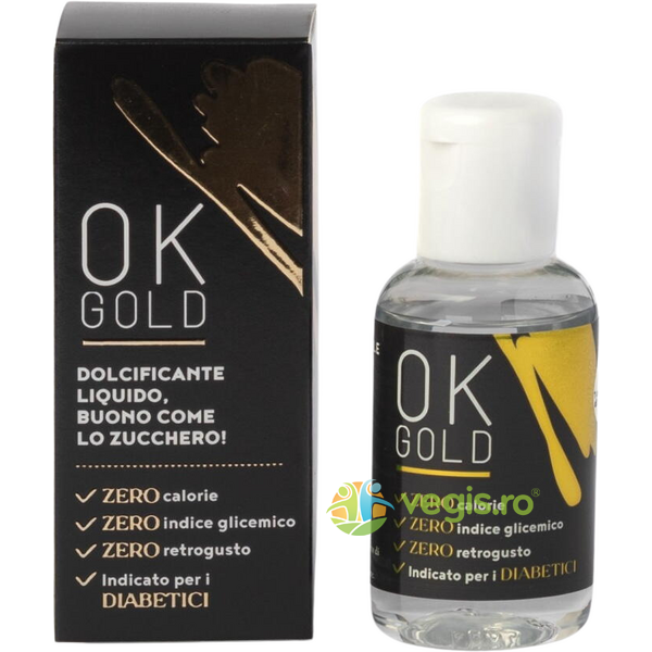 Indulcitor Lichid pentru Diabetici 50ml, OK GOLD, Indulcitori naturali, 1, Vegis.ro