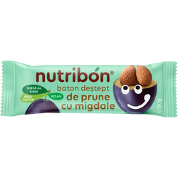 TRANSILVANIA NUTS, Baton cu Prune si Migdale fara Gluten Nutribon 30g, Vegis.ro