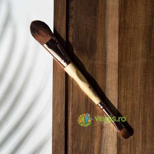 Pensula pentru Fond de Ten si Concealer cu Capat Dublu 1buc, SO ECO, Machiaje naturale, 5, Vegis.ro