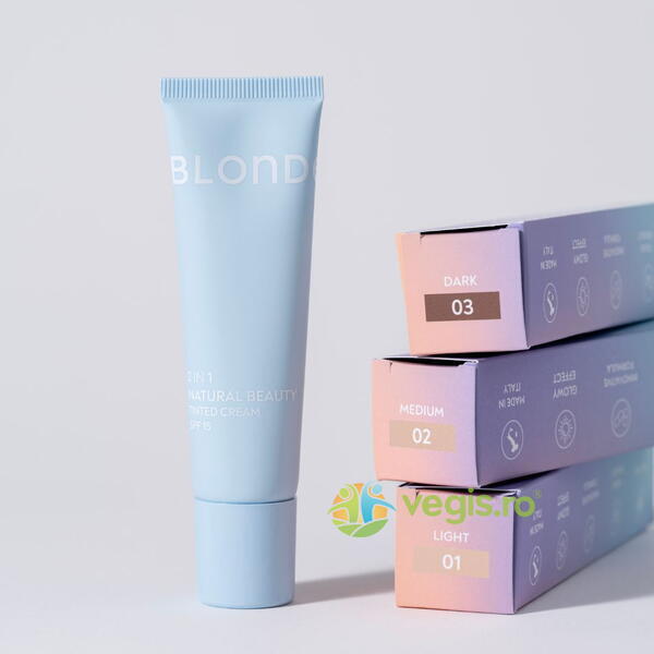 Crema Coloranta BB Cream 2 in 1 SPF15 Medium 02 Natural Beauty 30ml, BLONDESISTER, Cosmetice ten, 8, Vegis.ro