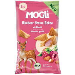 MOGLI, Mini Pernute Crocante Umplute cu Crema de Zmeura Ecologice/Bio 30g, Vegis.ro