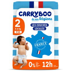 Scutece C2 (3-6kg) Marimea 2 pentru Nou Nascuti fara Parfum 50buc CARRYBOO