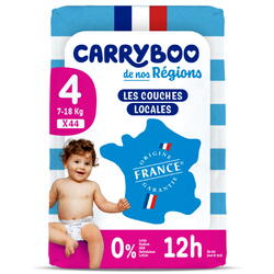 Scutece C4 (7-18kg) Marimea 4 fara Parfum 44buc CARRYBOO