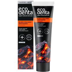 ECODENTA, Pasta de Dinti pentru Albire cu Minerale din Roca Vulcanica Black Whitening 100ml, Vegis.ro